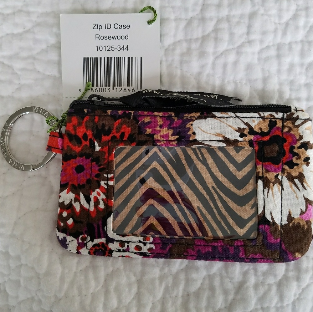 **SOLD** Zip ID Case Rosewood Vera Bradley NWT
